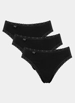 Sloggi 24/7 set van drie slips met kanten bandmanchetten 